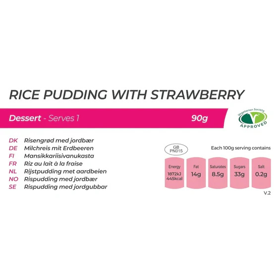 Danie liofilizowane PUDDING RYŻOWY Z TRUSKAWKAMI