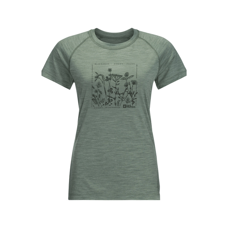 Koszulka z wełną KAMMWEG GRAPHIC S/S WOMEN