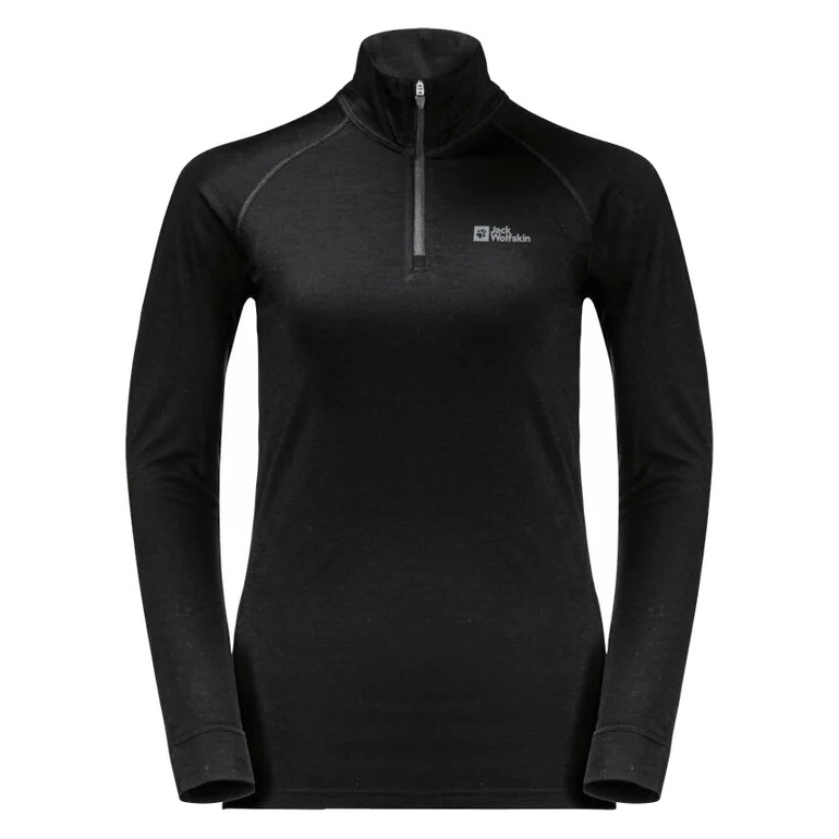 Koszulka z wełną merino ALPSPITZE WOOL LONGSLEEVE HALF ZIP WOMEN