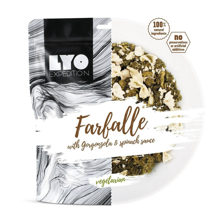 Danie FARFALLE W SOSIE SZPINAKOWO-SEROWYM 500g